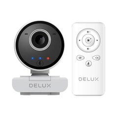 Smart Webcam with Tracking and Built-in Microphone Delux DC07 (White) 2MP 1920x1080p цена и информация | Компьютерные (Веб) камеры | kaup24.ee