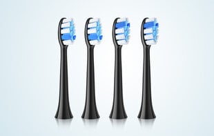 Fairywill P11/P80 toothbrush tips (black) цена и информация | Насадки для электрических зубных щеток | kaup24.ee