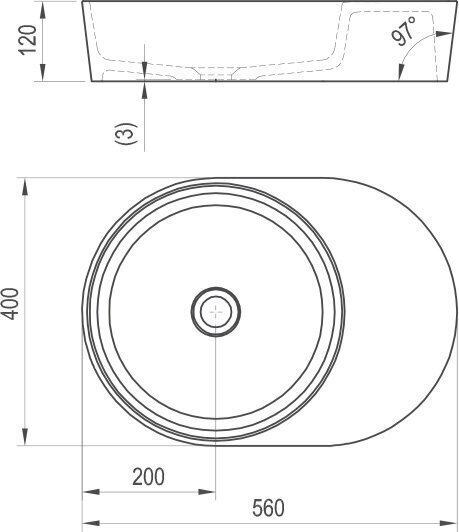 Valamu Ravak Moon2S hind ja info | Kraanikausid, valamud | kaup24.ee