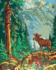 Maalid numbrite järgi "Elk in the forest" 40 x 50 G PP13 цена и информация | Живопись по номерам | kaup24.ee