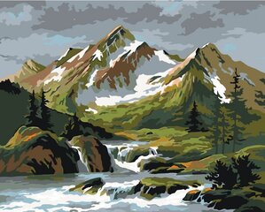 Maalid numbrite järgi "Mountains and river" 40 x 50 G PP14 цена и информация | Живопись по номерам | kaup24.ee