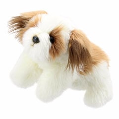 Кукольное животное Собака с телом, коричневое/белое цена и информация | Мягкие игрушки | kaup24.ee