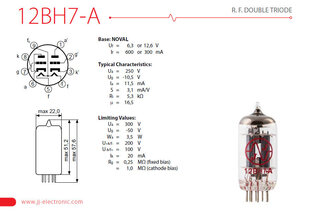 Радиолампа JJ Electronic 12BH7/ECC99 цена и информация | Принадлежности для музыкальных инструментов | kaup24.ee