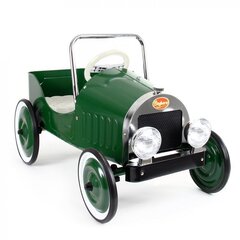 Ретро-автомобиль с педалями зеленый 3-6 лет цена и информация | Развивающий мелкую моторику - кинетический песок KeyCraft NV215 (80 г) детям от 3+ лет, бежевый | kaup24.ee