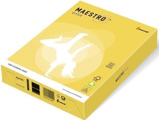 Värviline paber Maestro Color, 160g / m2, A4, 250 lehte, kanaarikollane (Canary Yellow) hind ja info | Vihikud, märkmikud ja paberikaubad | kaup24.ee