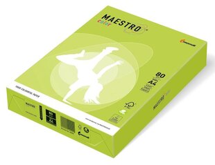 Värviline paber Maestro Color, 80g/m2, A4, 500 lehte, kollakasroheline (Lime Green) hind ja info | Vihikud, märkmikud ja paberikaubad | kaup24.ee