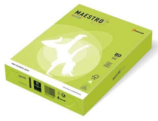 Värviline paber Maestro Color, 80g/m2, A3, 500 lehte, kollakasroheline (Lime Green) hind ja info | Vihikud, märkmikud ja paberikaubad | kaup24.ee