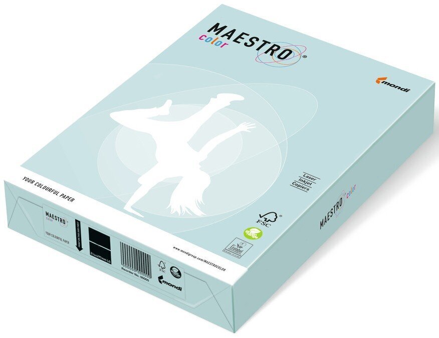 Värviline paber Maestro Color, 160g/m2, A4, 250 lehte, helesinine (Light Blue) цена и информация | Vihikud, märkmikud ja paberikaubad | kaup24.ee