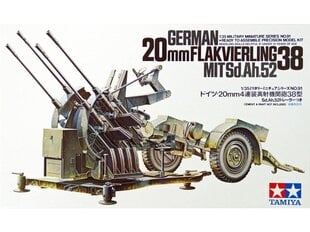 Tamiya - German 20mm Flakvierling 38 mit Sd.Ah.52, 1/35, 35091 hind ja info | Klotsid ja konstruktorid | kaup24.ee