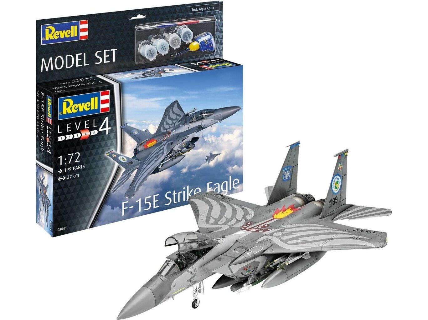 Revell - F-15E Strike Eagle mudeli komplekt, 1/72, 63841 цена и информация | Klotsid ja konstruktorid | kaup24.ee