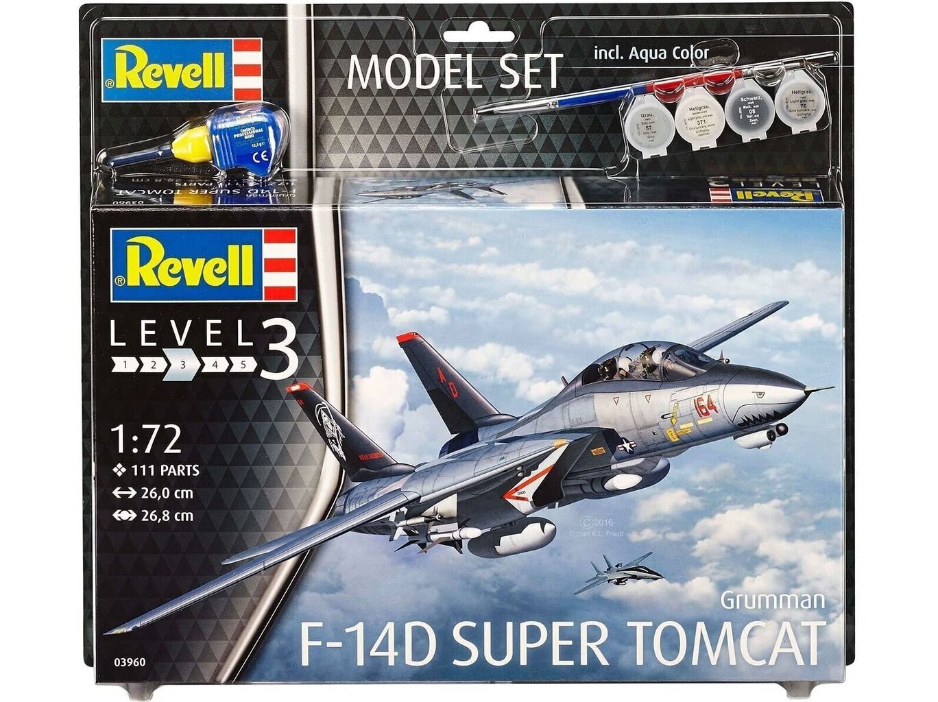 Revell - F-14D Super Tomcat mudeli komplekt, 1/72, 63960 hind ja info | Klotsid ja konstruktorid | kaup24.ee