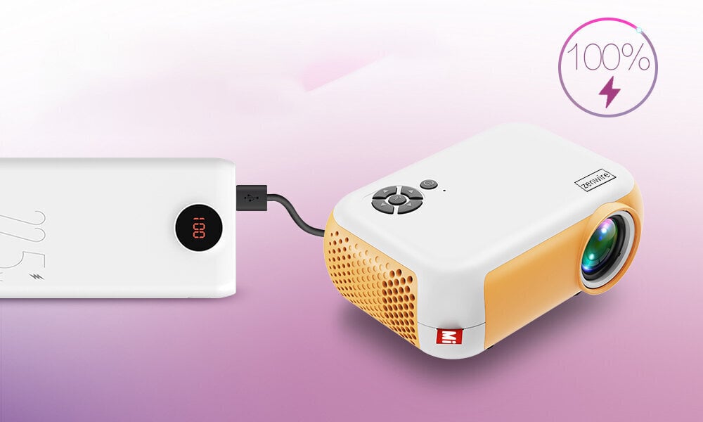 Kaasaskantav PROJEKTOR MINI LED FULL HD USB PROJEKTOR Zenwire A10 hind ja info | Projektorid | kaup24.ee