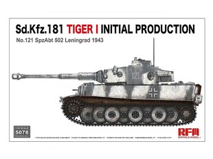 Сборная пластиковая модель Rye Field Model - Sd.Kfz.181 Tiger I Initial Production No.121 SpzAbt. 502 Leningrad 1943, 1/35, RFM-5078 цена и информация | Конструкторы и кубики | kaup24.ee