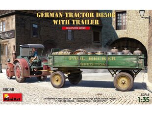 Miniart - German Tractor D8506 With Trailer, 1/35, 38038 hind ja info | Klotsid ja konstruktorid | kaup24.ee
