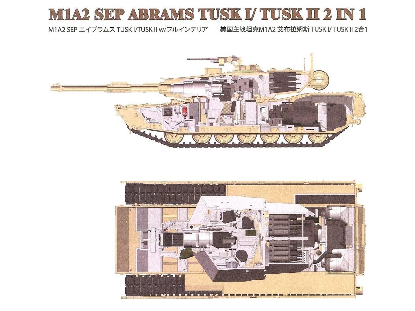 Rye Field Model - M1A2 SEP Abrams TUSK I /TUSK II with full interior, 1/35, RFM-5026 цена и информация | Klotsid ja konstruktorid | kaup24.ee