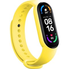 Браслет для Xiaomi Mi Band 5 / 6, желтый цена и информация | Аксессуары для смарт-часов и браслетов | kaup24.ee