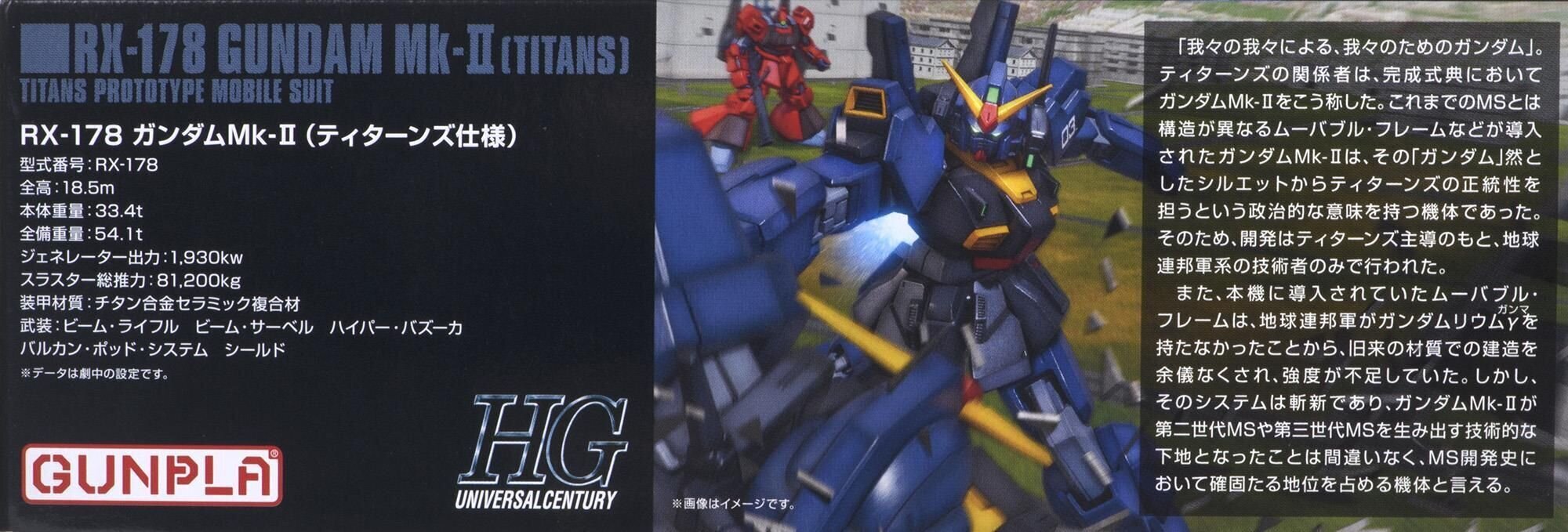 Bandai - HGUC Gundam MK-II (Titans), 1/144, 57985 hind ja info | Klotsid ja konstruktorid | kaup24.ee