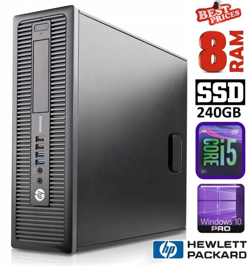 HP 600 G1 SFF i5-4570 8GB 240SSD WIN10PRO/W7P hind ja info | Lauaarvutid | kaup24.ee