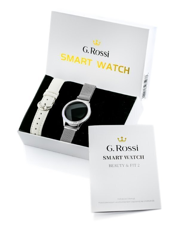 G. Rossi Beauty & Fit 2 G.RSWBF2-3C1-2 Silver + Black цена и информация | Nutikellad (smartwatch) | kaup24.ee