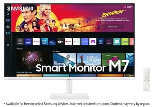 Монитор Samsung S32BM701UU 81.3 с (м32") 3840 x 2160 pixels 4K Ultra HD LED White цена и информация | Samsung Мониторы, стойки для мониторов | kaup24.ee