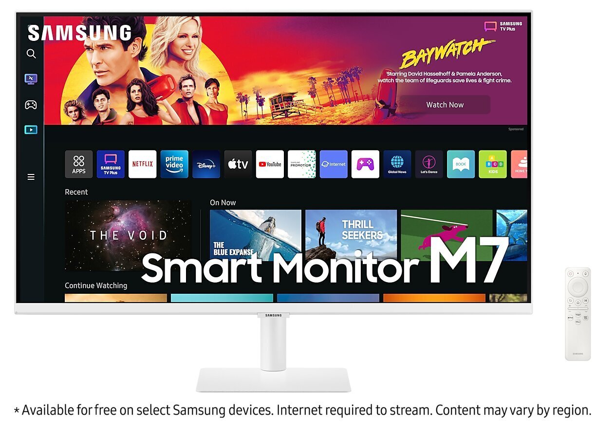 32" 4K UHD Smart Monitor M7 nutiteleri funktsionaalsusega Samsung LS32BM701UUXEN hind ja info | Monitorid | kaup24.ee