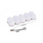 Peegel-LED lambid 10 tk, meigi-/kosmeetikalauale, USB ühendusega. hind ja info | Süvistatavad ja LED valgustid | kaup24.ee