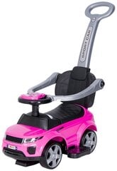 Машинка - каталка с ручкой, резиновые колёса HZ614R pink/black цена и информация | Игрушки для малышей | kaup24.ee