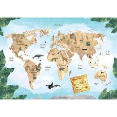 Laste fototapeedid - inglise keeles Tropical map of animals hind ja info | Lastetoa fototapeedid | kaup24.ee