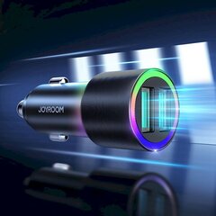 Автомобильная зарядка Joyroom JR-CL10 LED 2xUSB 24W черный цена и информация | Зарядные устройства для телефонов | kaup24.ee