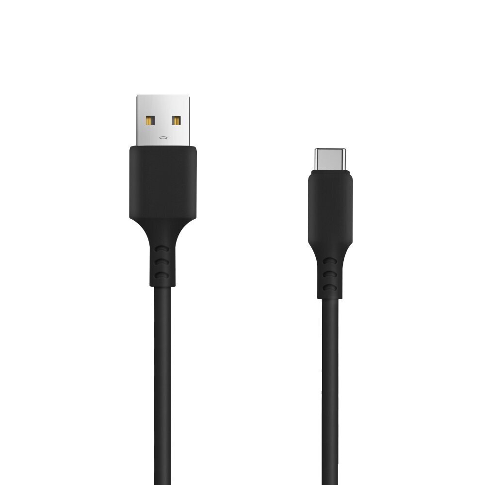Setty charger 1x USB 2,4A black + USB-C cable 1,0 m NEW hind ja info | Mobiiltelefonide laadijad | kaup24.ee