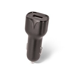 Setty car charger 1x USB 2,4A black + USB-C cable 1,0 m цена и информация | Зарядные устройства для телефонов | kaup24.ee