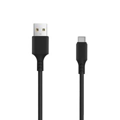 Setty car charger 1x USB 2,4A black + USB-C cable 1,0 m hind ja info | Mobiiltelefonide laadijad | kaup24.ee