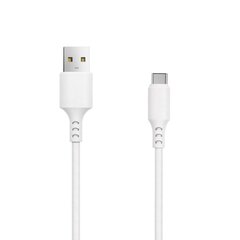 Setty cable USB - USB-C 1,0 m 3A white hind ja info | Mobiiltelefonide kaablid | kaup24.ee