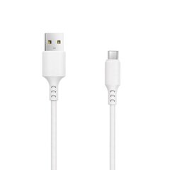 Setty cable USB - microUSB 1,0 m 3A white kaina ir informacija | Mobiiltelefonide kaablid | kaup24.ee