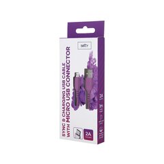 Setty cable USB- microUSB 1,0 m 2A magenta hind ja info | Setty Mobiiltelefonid, foto-, videokaamerad | kaup24.ee