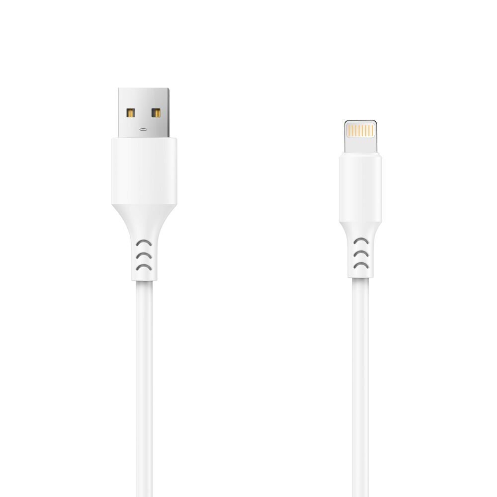 Setty cable USB - Lightning 1,0 m 2A white NEW hind ja info | Mobiiltelefonide kaablid | kaup24.ee