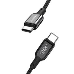 XO cable NB-Q180B USB-C - USB-C 1,0m 60W black hind ja info | Mobiiltelefonide kaablid | kaup24.ee