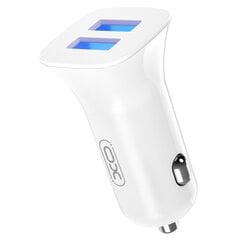 XO car charger CC31 2x USB 2,4A white hind ja info | Mobiiltelefonide laadijad | kaup24.ee