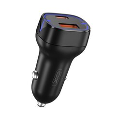 XO car charger CC37 PD QC 3.0 20W 1X USB 1x USB-C black цена и информация | Зарядные устройства для телефонов | kaup24.ee