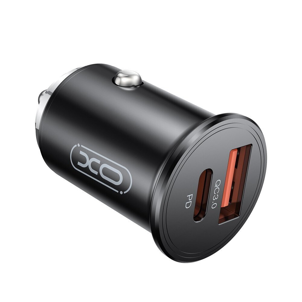 XO car charger CC43 PD QC 3.0 45W 1x USB 1x USB-C black цена и информация | Mobiiltelefonide laadijad | kaup24.ee