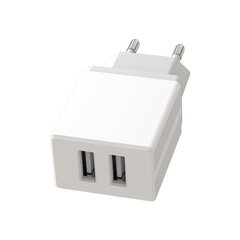 XO wall charger L75 2x USB 2,4A white hind ja info | Mobiiltelefonide laadijad | kaup24.ee