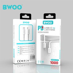 BWOO cable X193 USB-C - Lightning PD 1,0m 20W white цена и информация | Кабели для телефонов | kaup24.ee