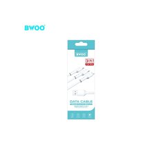 BWOO cable 3in1 X173 USB - Lightning + USB-C + microUSB 1,0m 3A white цена и информация | Кабели для телефонов | kaup24.ee