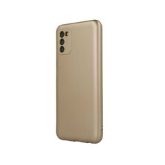 Metallic case for Samsung Galaxy A03S gold hind ja info | Telefoni kaaned, ümbrised | kaup24.ee