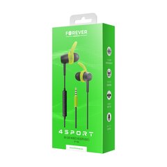 Forever wired earphones 4Sport SP-100 green цена и информация | Наушники | kaup24.ee