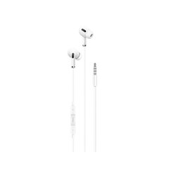 XO wired earphones EP22 jack 3,5mm white цена и информация | Наушники | kaup24.ee