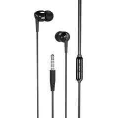 XO Wired earphones EP37 jack 3,5mm black цена и информация | Наушники | kaup24.ee