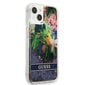 Guess Liquid Glitter Flower Case for iPhone 13 mini Blue цена и информация | Telefoni kaaned, ümbrised | kaup24.ee