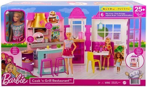 Mattel - Barbie Cook and Grill Restaurant hind ja info | Tüdrukute mänguasjad | kaup24.ee