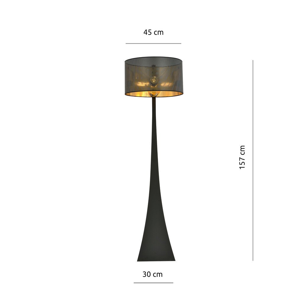 Emibig põrandalamp Estrella LP1 Black/Gold hind ja info | Põrandalambid | kaup24.ee